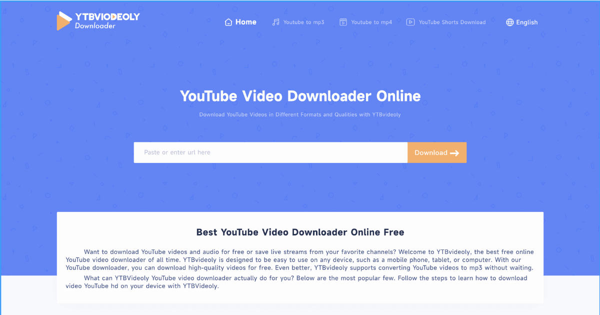 YouTube video downloader online free-YTBvideoly